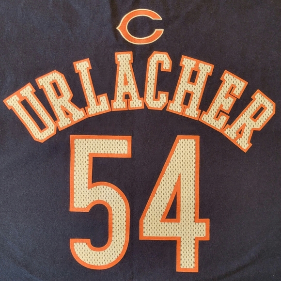 Reebok Chicago Bears Brian Urlacher Short Sleeve Cotton T-Shirt Youth XL - Picture 3 of 6